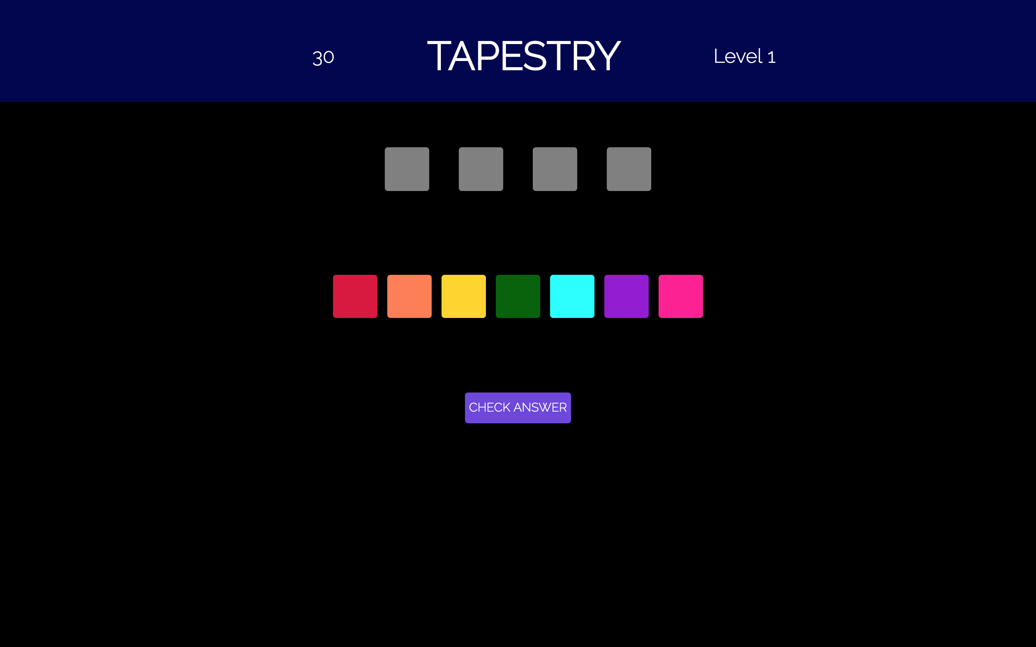 Card Tapestry game Website Screenshot